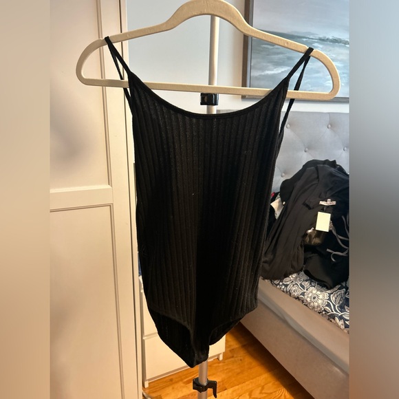 Zara Black Scoop Back Bodysuit - Picture 2 of 2